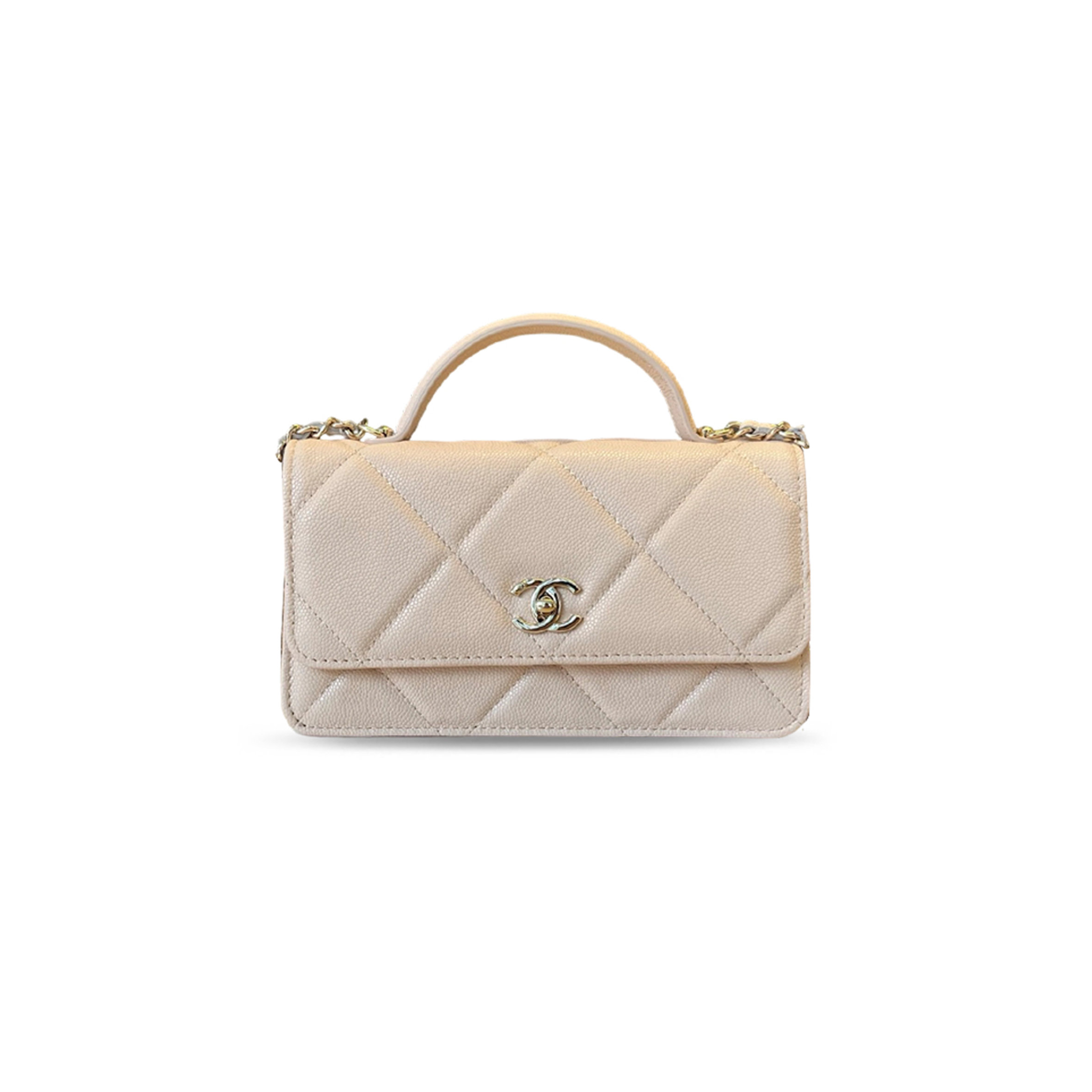 CHANEL 25K HANDLE WITH LARGE DIAMOND PATTERN CHAIN WOC A96171 (19*12*4cm)